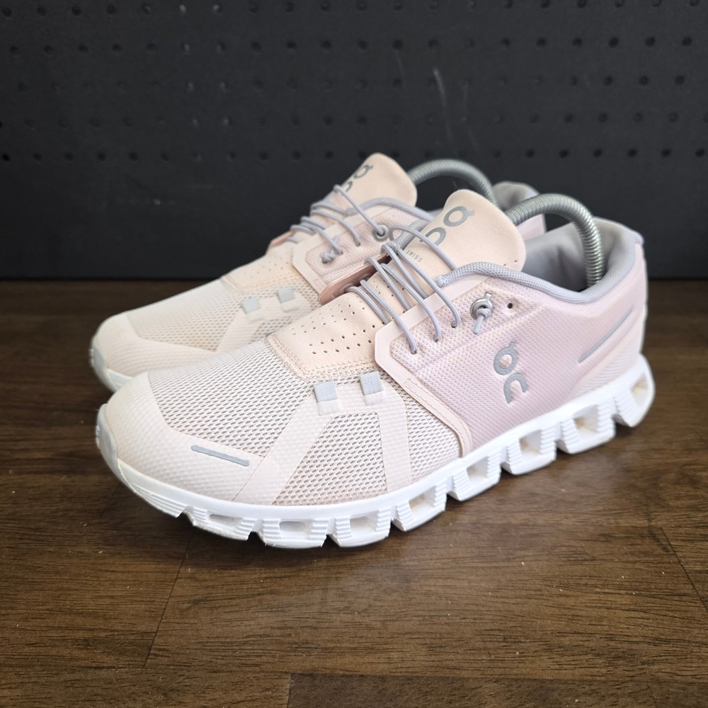 On Cloud Cloud 5 Running Shoes Women Size 10.5 Pink CloudTec Low Top Sneakers - Picture 3 of 11